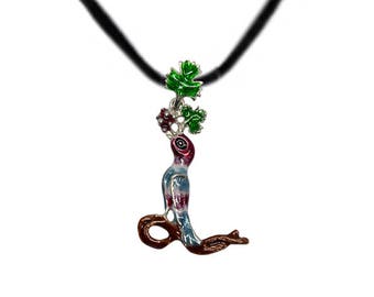 Armenian Jewelry Handmade Silver Enamel Pendant Necklace personalized gift for her Letter L