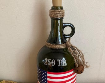 Decorative light up wine jug “350th” to celebrate Americas 250th anniversary