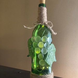 decorative light up wine bottle
