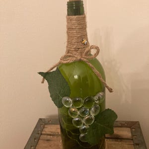 decorative light up wine bottle