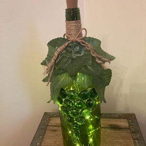 decorative light up wine bottle