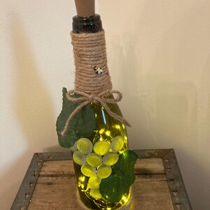 decorative light up wine bottle