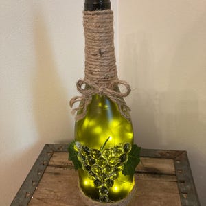 decorative light up wine bottle