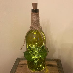 decorative light up wine bottle