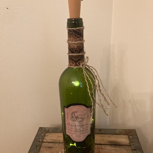 decorative light up wine bottle