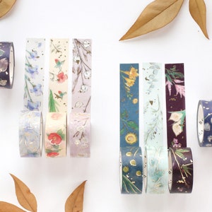 BGM Foil Garden Series Washi Tape Set (8 Designs) | 15 mm X 5 m