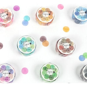 100 rouleaux d'autocollants en papier Washi à pois (modèles 8)