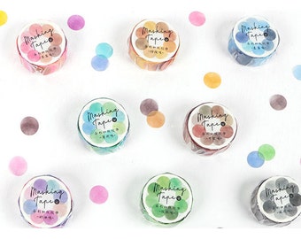 100 pcs Dot Washi Sticker Roll (8 Design)