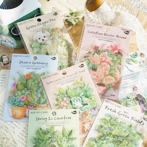 30 stickers pour collection de plantes (6 modèles)