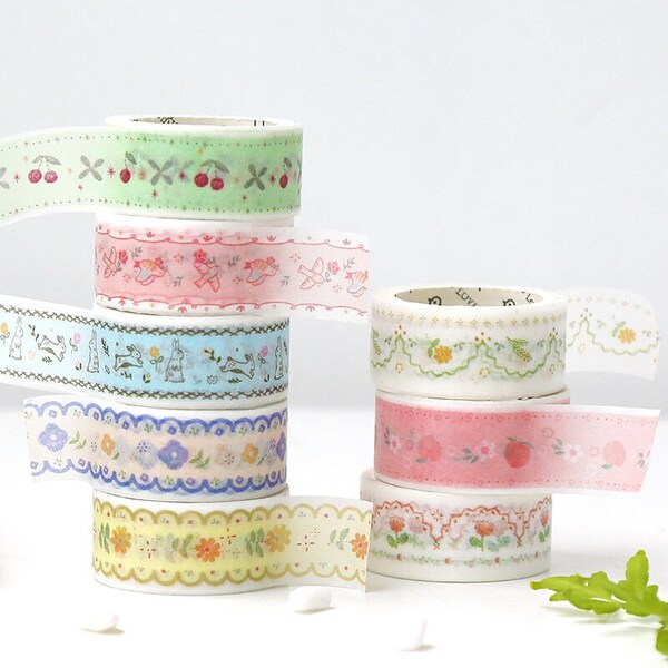 Embroidered Forest Washi Tape (6 Designs)| 15 mm X 3 m