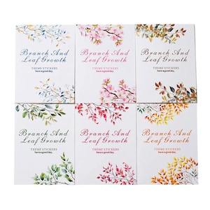Lot de 20 autocollants pour branches et feuilles (6 modèles)