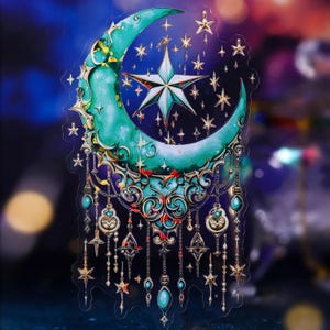 Lot de 6 autocollants en PET de la série Chasing Dream Star River (6 modèles)