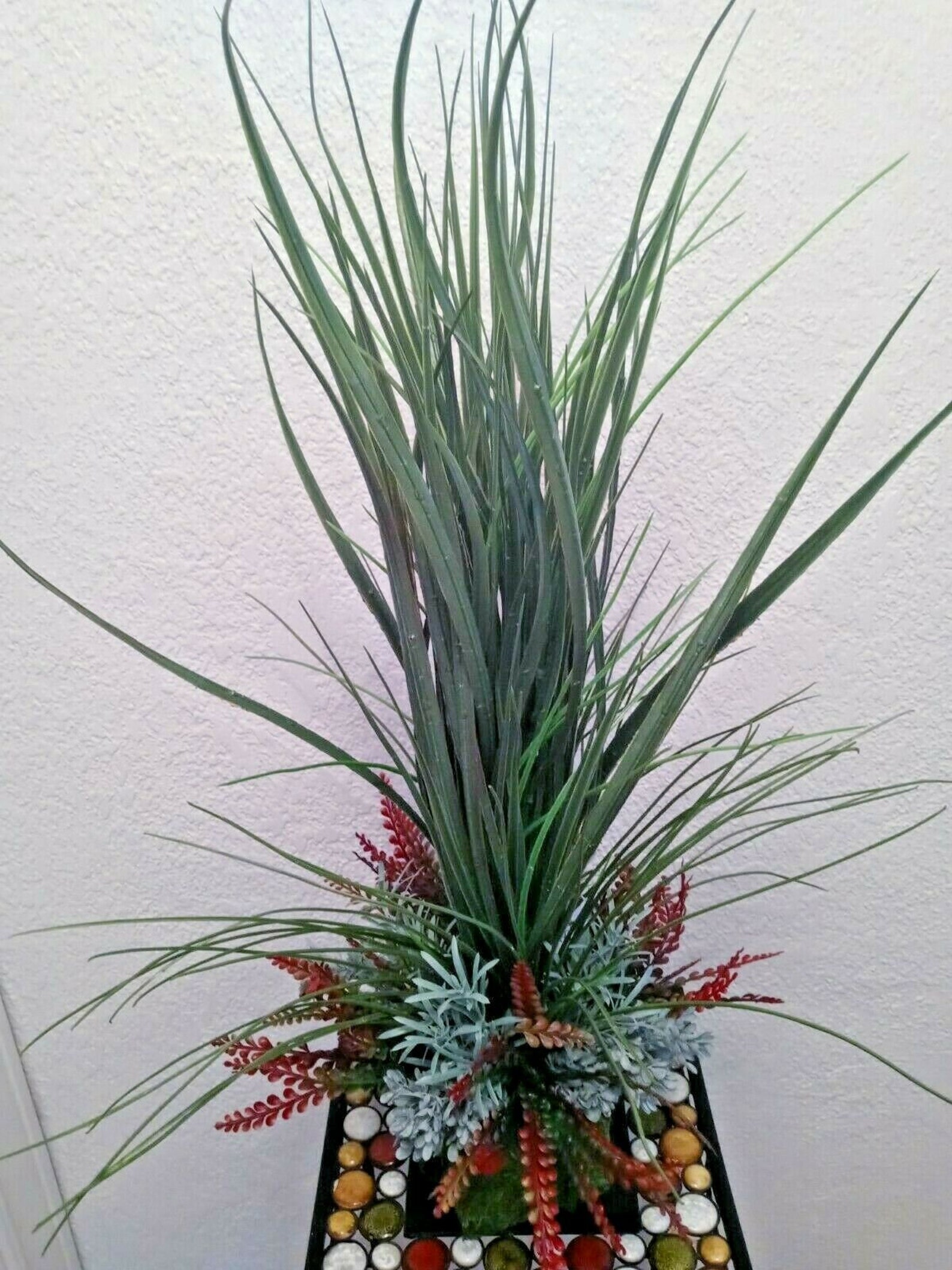 Tall Grass and Foliage Centerpiece. Silk Flower Arrangement Etsy
