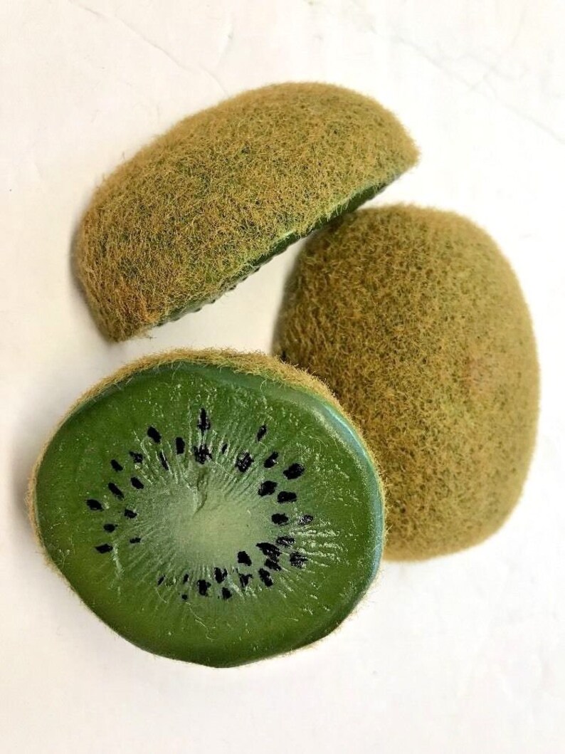 Artificial Kiwi Wedges 3 Fake foods Vegetables Etsy