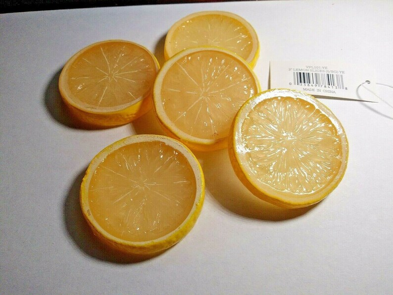 Artificial Lemon Slices Fake Foods artificial staging fruit Etsy