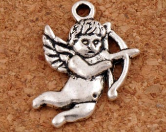 Angel Cherub Cupid Valentine's Charm For Bracelet Pendant ScrapBooking 1" Angel Cherub Cupid Valentine's Charm For Bracelet Pendant ScrapBooking 1"