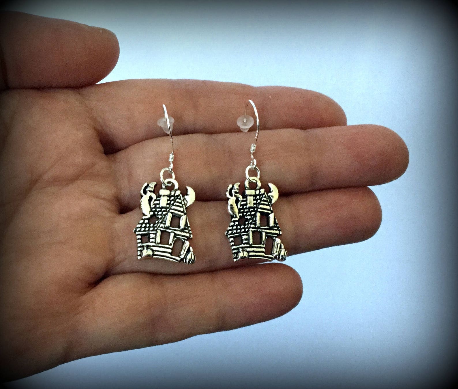 Haunted House Earrings..haunted Mansion Earrings..halloween Etsy