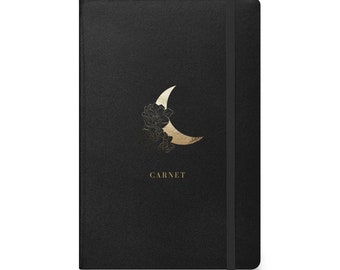 Carnet à couverture rigide Lune fleurie | Carnet à note | Journal