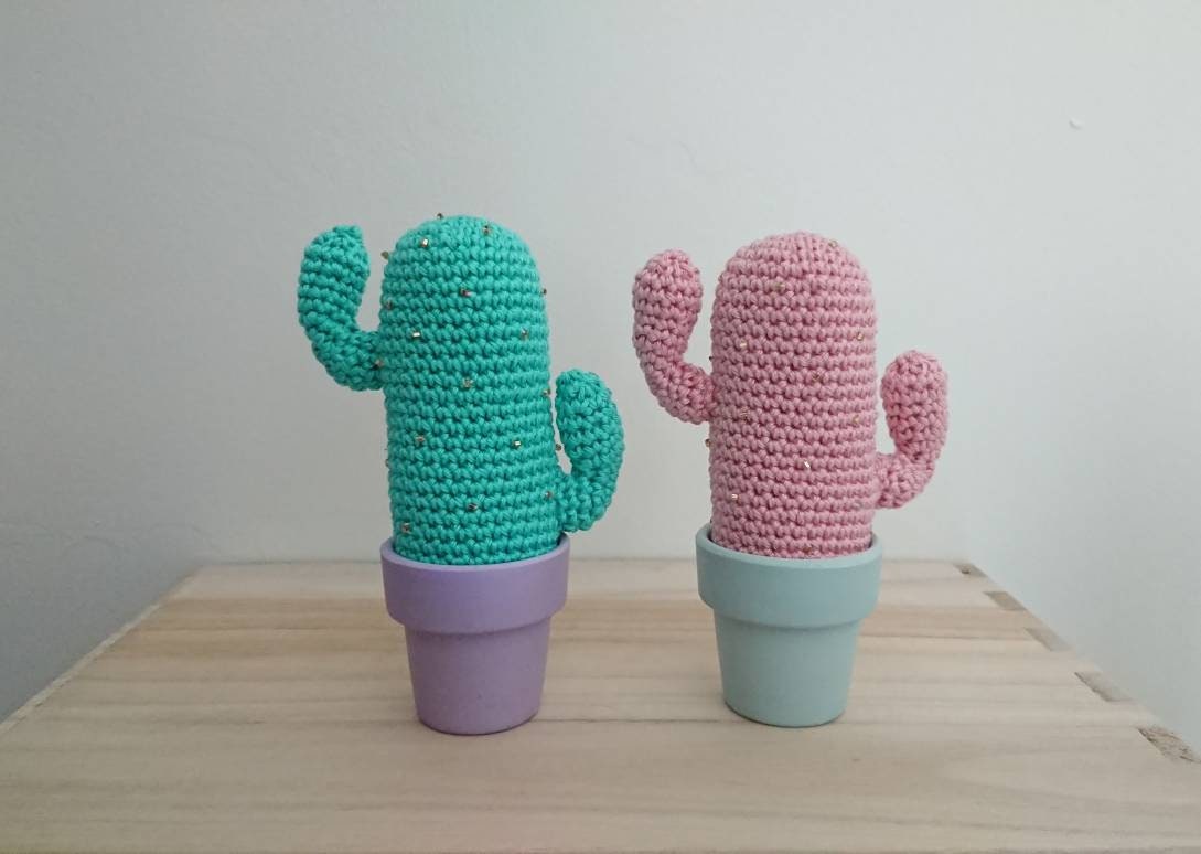 Cactus Crochet/Amigurumi Cactus Décoratif Plante Artificiel Porte Aiguilles Cactus Au Décoration Cac