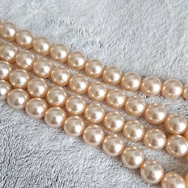 Fake cultured pearls 14 mm / Pearls for jewelry creation / Round pearls / Jewelry making / Creative hobbies