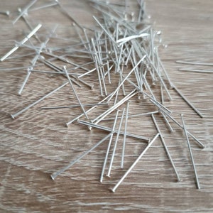 Tiges, clous à tête plate pour fabrication de bijoux