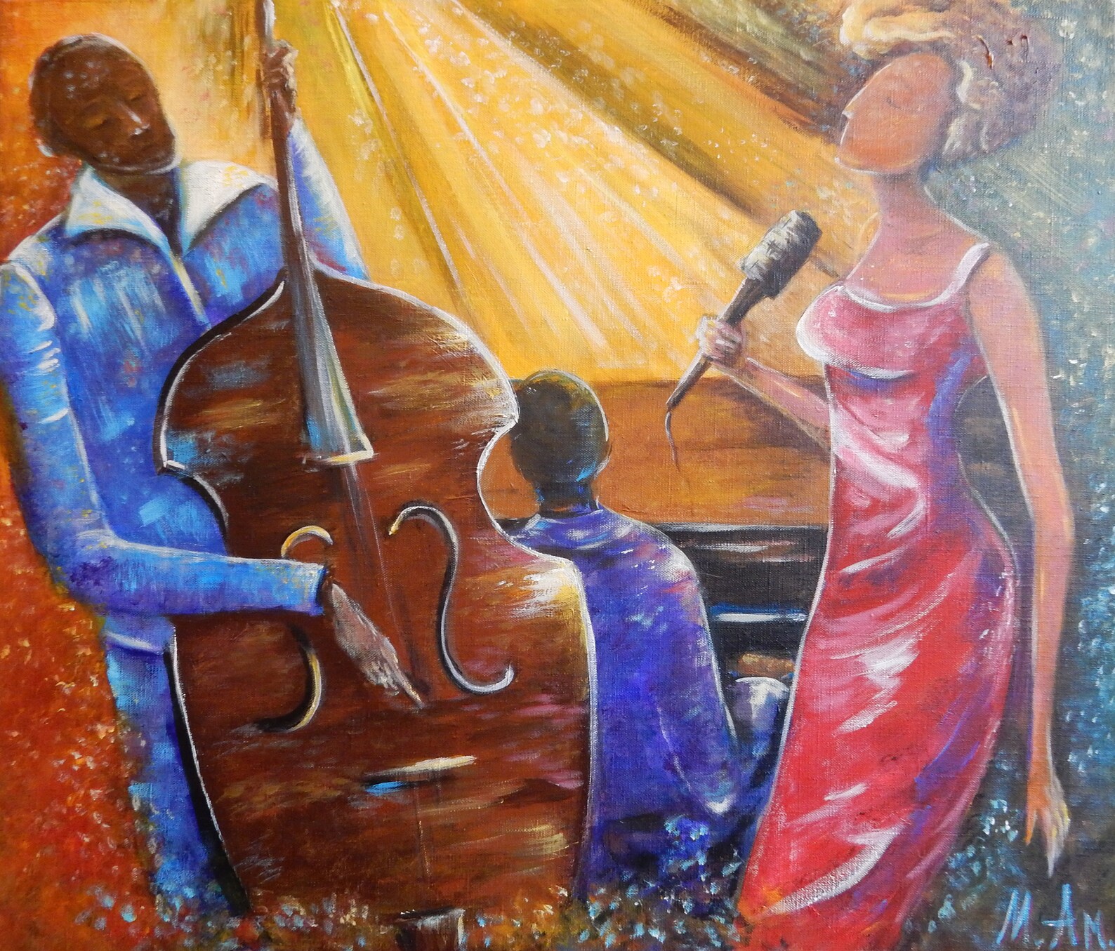 Jazz Painting Original Art Canvas Art African American Art Etsy