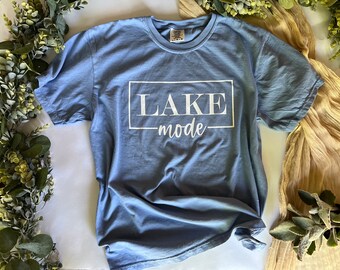 LAKE MODE Comfort Colors® oversized tee | heavyweight cotton summer vibe fresh coast womens teen girl favorite t-shirt boat day top