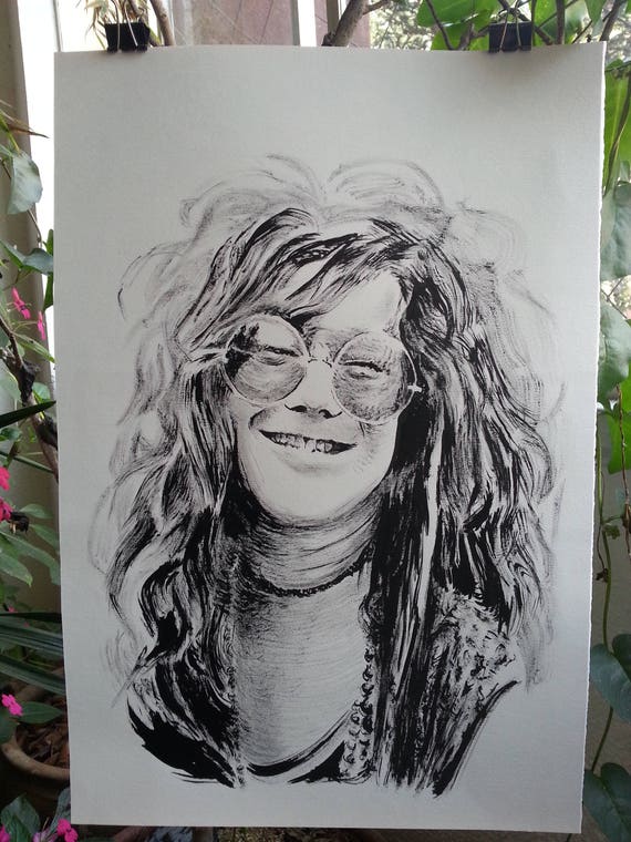 Janis Joplin Quadri Famosi Arte Pittura Ritratto Etsy