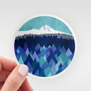 Mount Hood, Oregon Sticker - 3&quot; Glossy Vinyl Mountain Decal