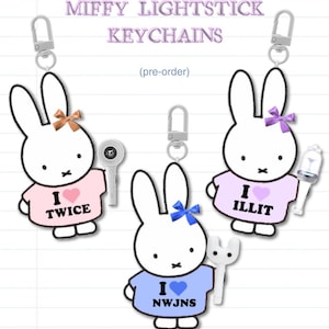PREORDER kpop gg miffy lightstick keychains (read description)