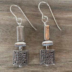 Custom Couture Modern geometric earrings 2005