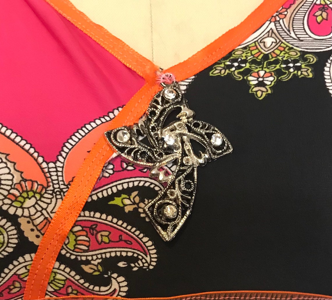 Vestido de cóctel Rosa y Naranja | Etsy