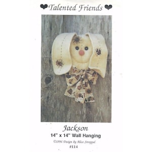 Talented Friends Jackson Felt Rabbit Wall Decor Pattern 1995 14 x 14