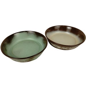 Vintage 2 Frankoma Round Vegetable Bowl Western Stoneware Pottery