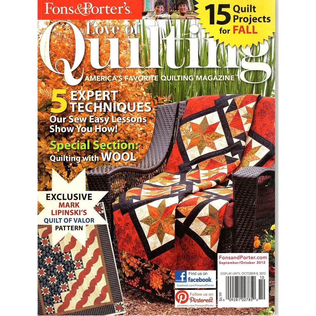 Fons and Porters Love of Quilting Magazine September 2012 Featuring ...