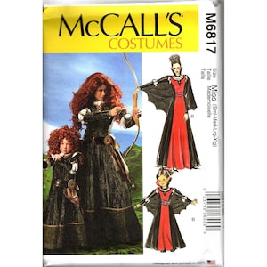 Patrón de costura sin cortar para disfraz de fantasía medieval McCall&#39;s M6817 para tallas S a XL