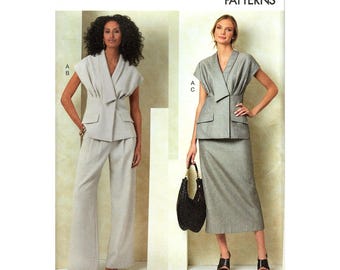 Vogue V2097 Misses 16 to 24 Top, Skirt and Pants Uncut Sewing Pattern