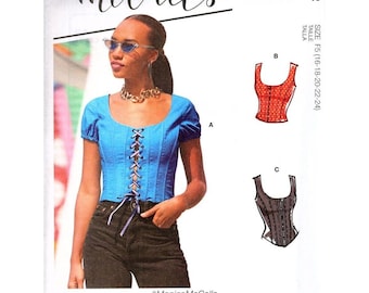 McCall's M8182 Misses 16 to 24 Corset Tops Uncut Sewing Pattern New
