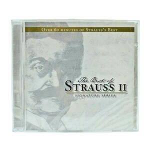 May include: A clear plastic CD case featuring "The Best of Strauss II" with a portrait of a man with a mustache. The text "Over 60 Minutes of Strauss's Best" is at the top. The words "Signature Series" are at the bottom.