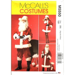 McCalls M5550 Adult Plus Size XL - XXXL Santa and Mrs Claus Uncut Sewing Pattern