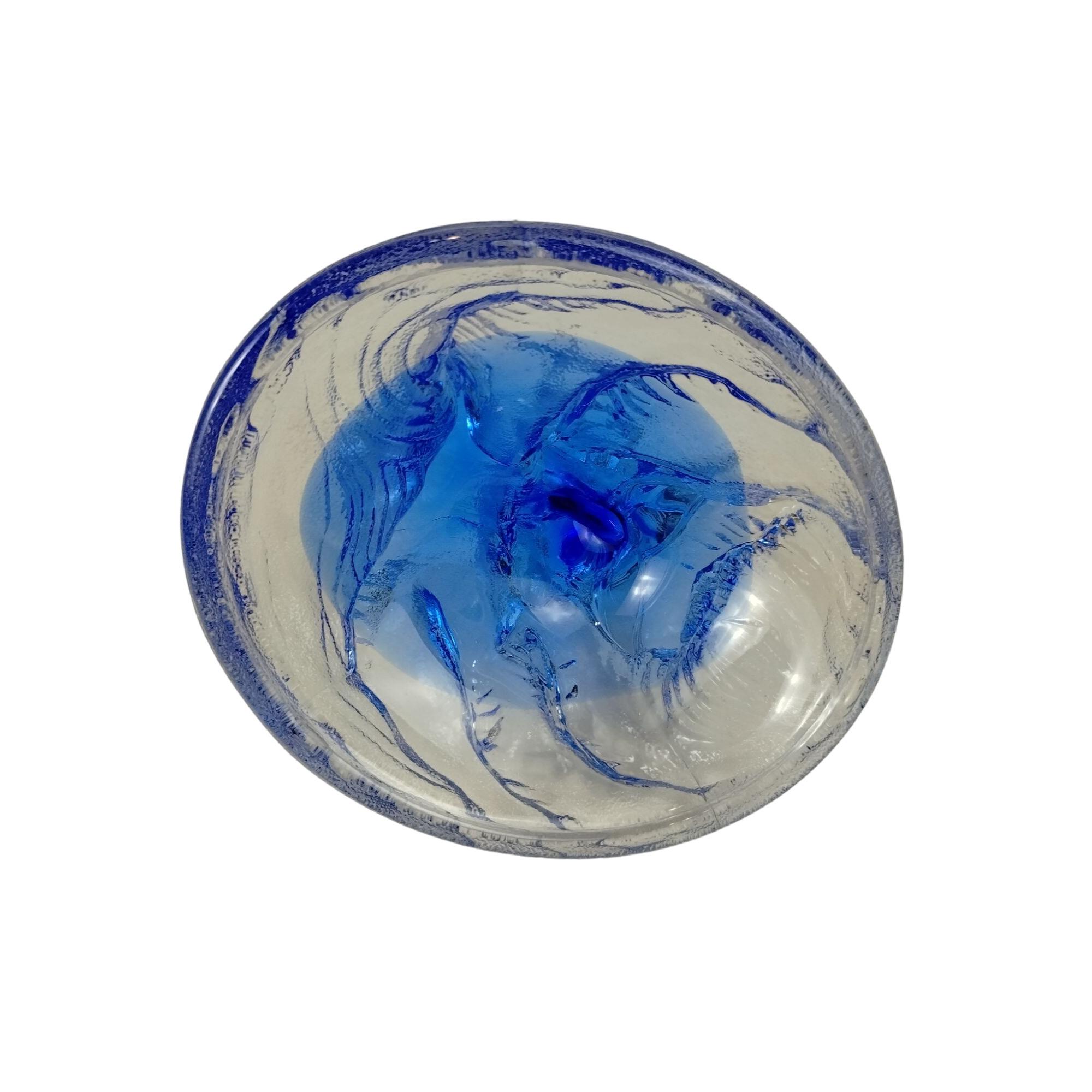 新品❣️美しい青CRYSTAL DARQUES DAUPHIN  Cristal d'Arques Dolphin Clear Lead Crystal Figurine Blue