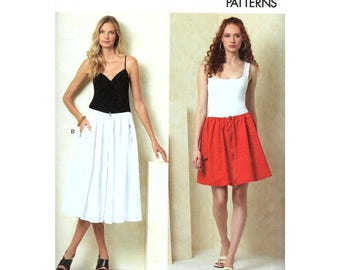 Vogue V2095 Misses XS to XL Long and Short Skirts Uncut Sewing Pattern