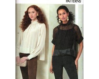 Vogue V2090 Misses 18 to 26 Raglan Sleeve Top Uncut Sewing Pattern