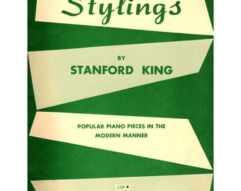 Stylings by Sanford King Vintage Piano Sheet Music 1958