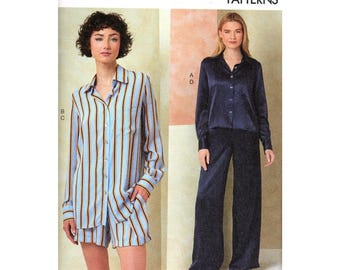 Vogue V2119 Misses S to XXL Loose-Fitting Pajamas Uncut Sewing Pattern