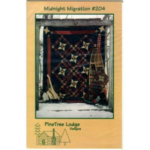 Midnight Migration Lap Quilt for Two Pattern Pine Tree Lodge Designs 1998