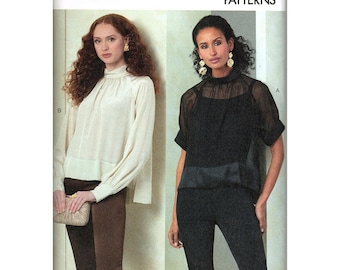 Vogue V2090 Misses 8 to 16 Raglan Sleeve Top Uncut Sewing Pattern