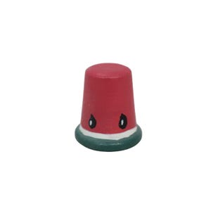 Hand Painted Wooden Watermelon Flower Pot Souvenir Thimble