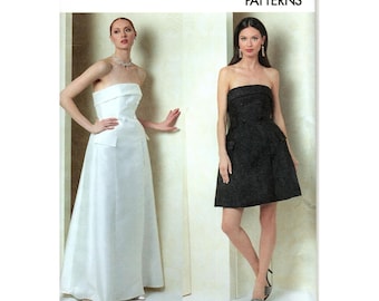 Vogue V2089 Misses 14 to 22 Strapless Dress Uncut Sewing Pattern