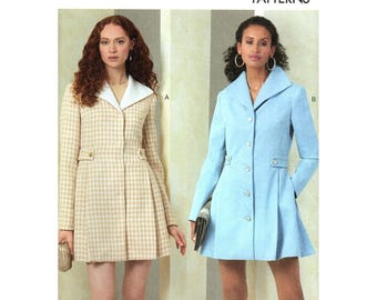 Vogue V2092 Misses 6 to 12 Retro Outerwear Coat Uncut Sewing Pattern